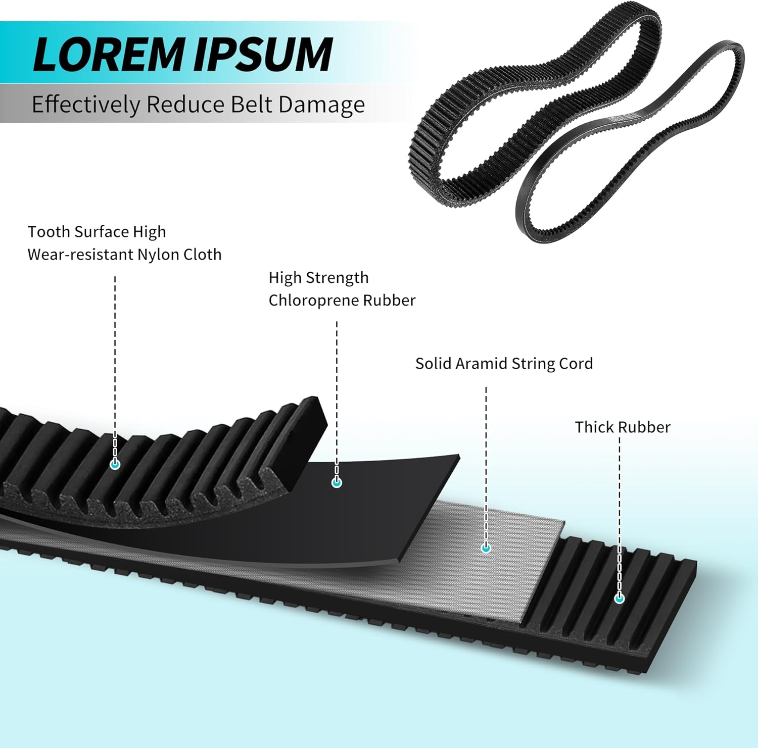 10L0L drive belt starter belt