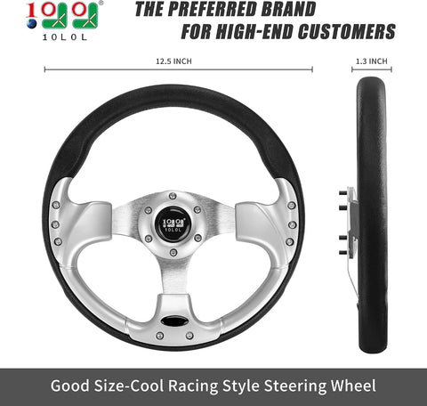 Good Size-Cool Racing Style Steering Wheel