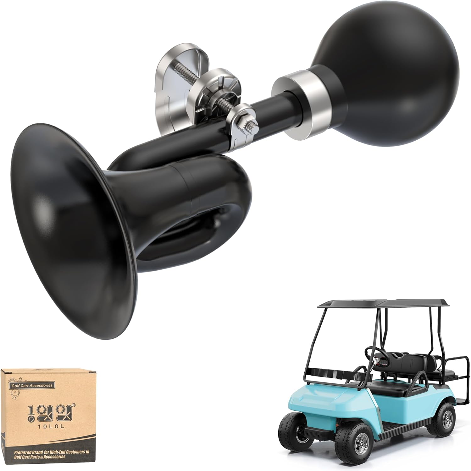 10L0L Golf Cart Horn Black