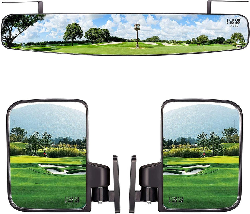 Golf Cart Side and Rear View Mirror Kit