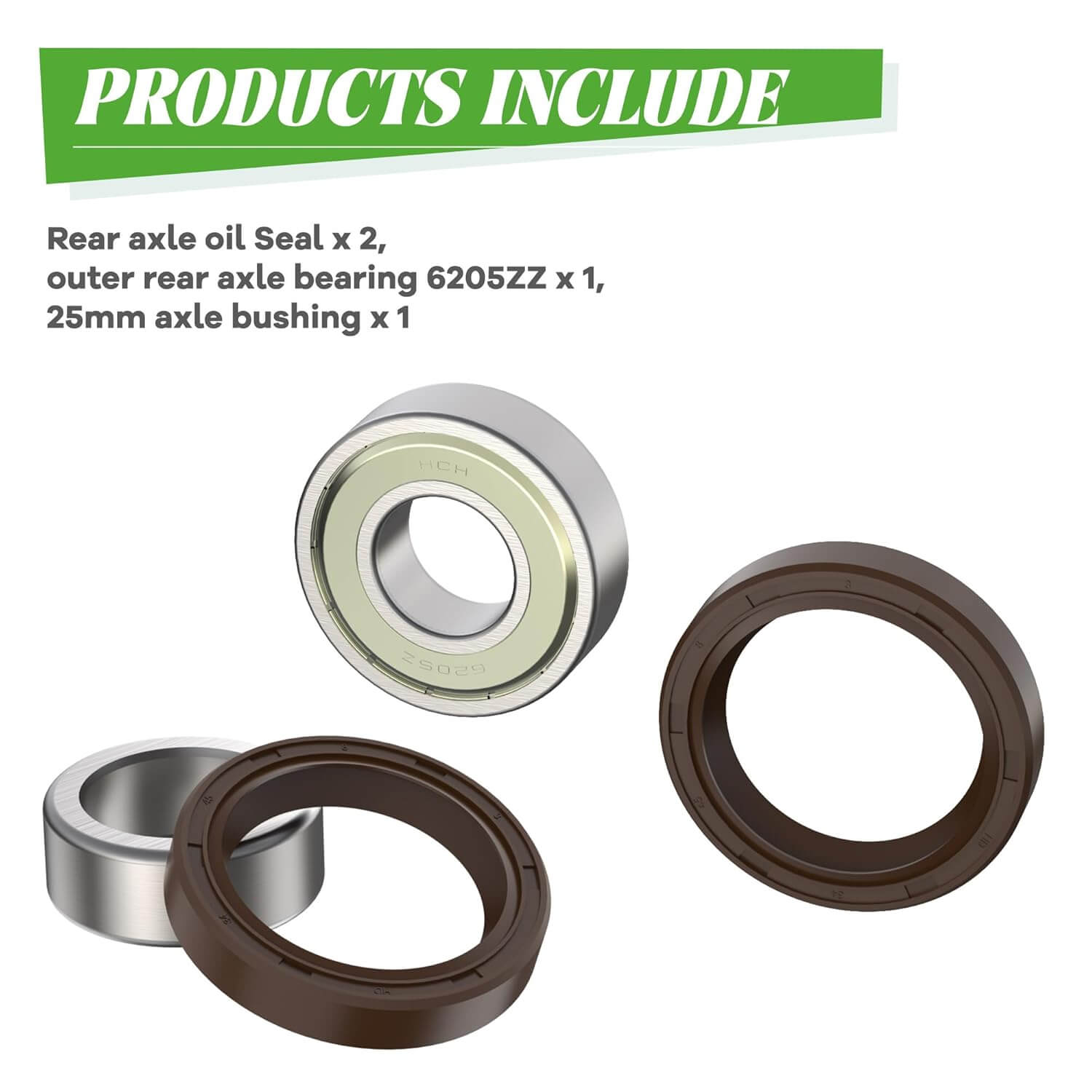 Golf Cart Rear Axle Bearing Bushing & Oil Seal Kits for Club Car DS & Precedent