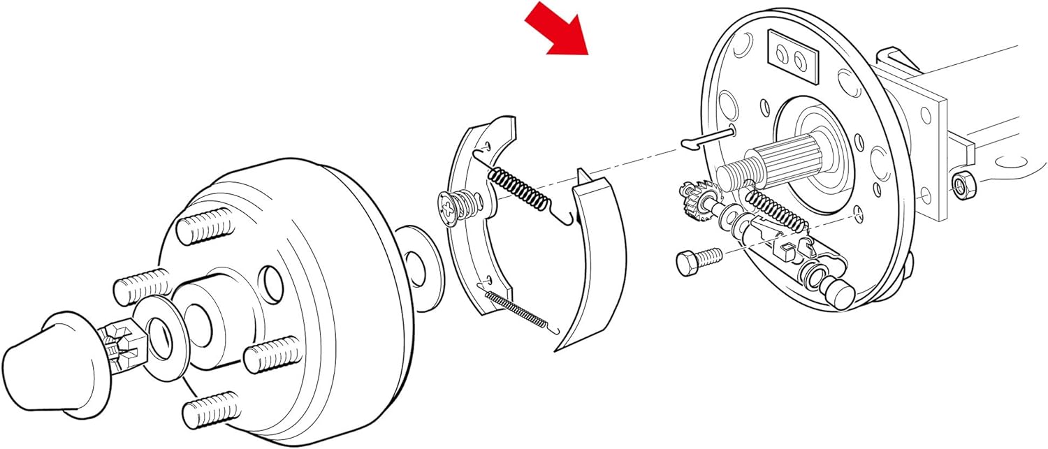 Golf Cart Brake Assembly with Brake Pads