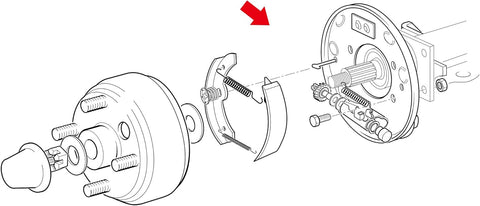 Golf Cart Brake Assembly with Brake Pads