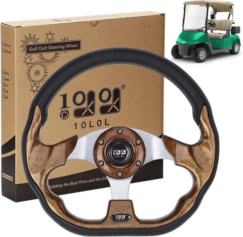 13" Golf Cart Steering Sandalwood Brown