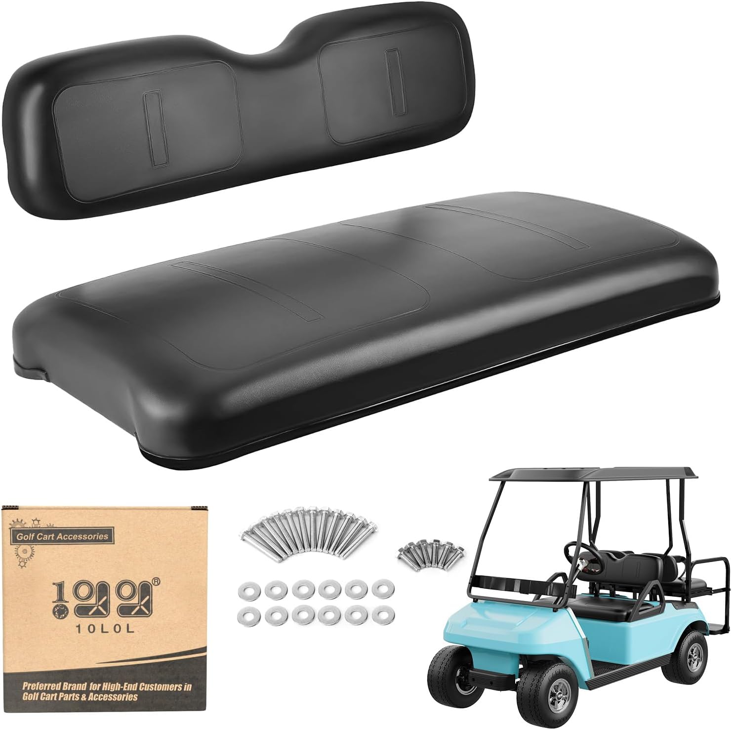 EZGO TXT Golf Cart Front Seats (Black)