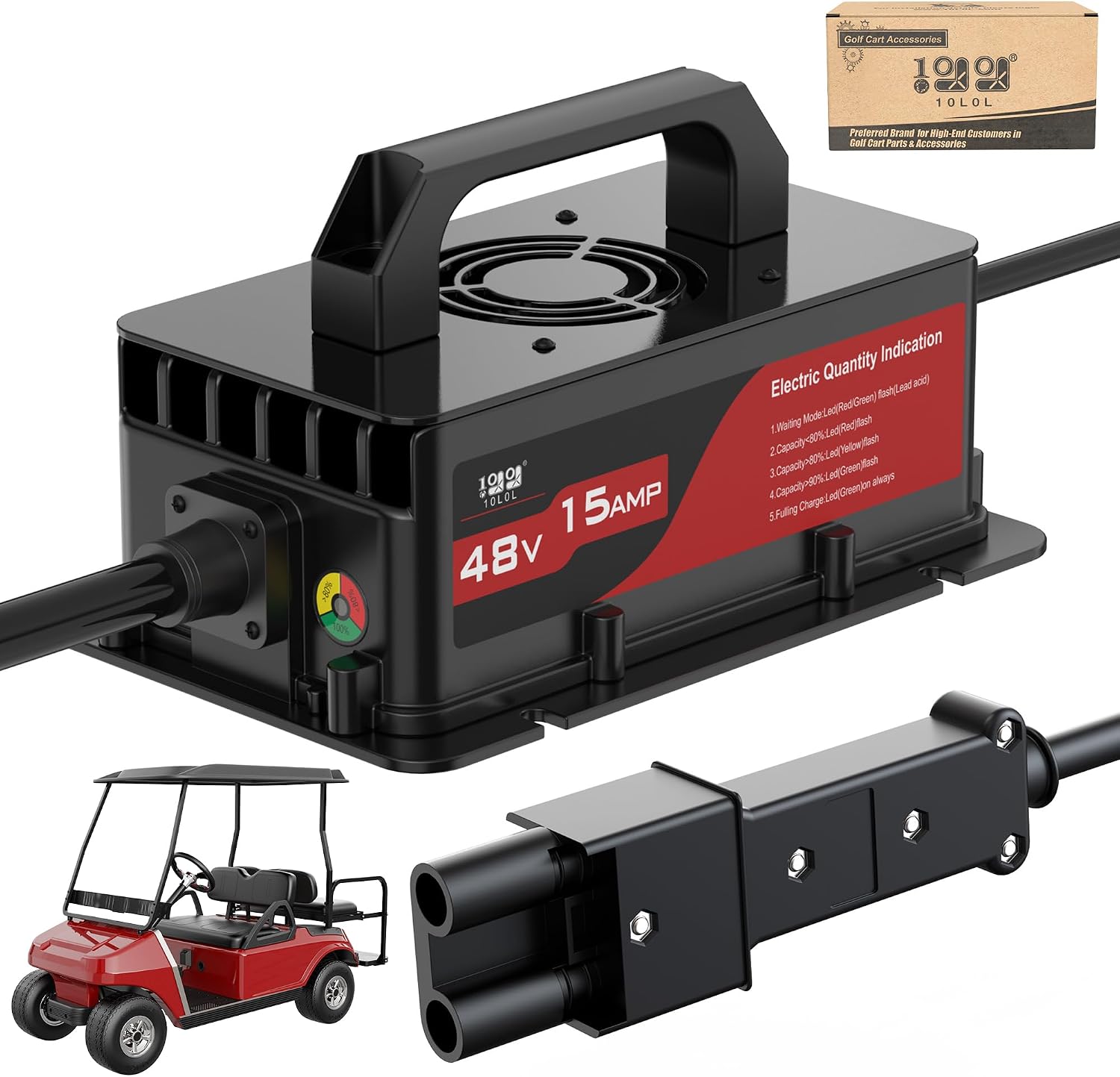 Black Yamaha 48 Volt Golf Cart Charger
