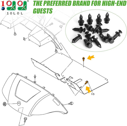 Yamaha Golf Cart Floor Mat Rivets (2007-Up)