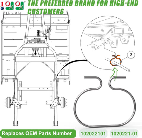 10L0L Club Car DS Stainless Steel Brake Cable Hanger