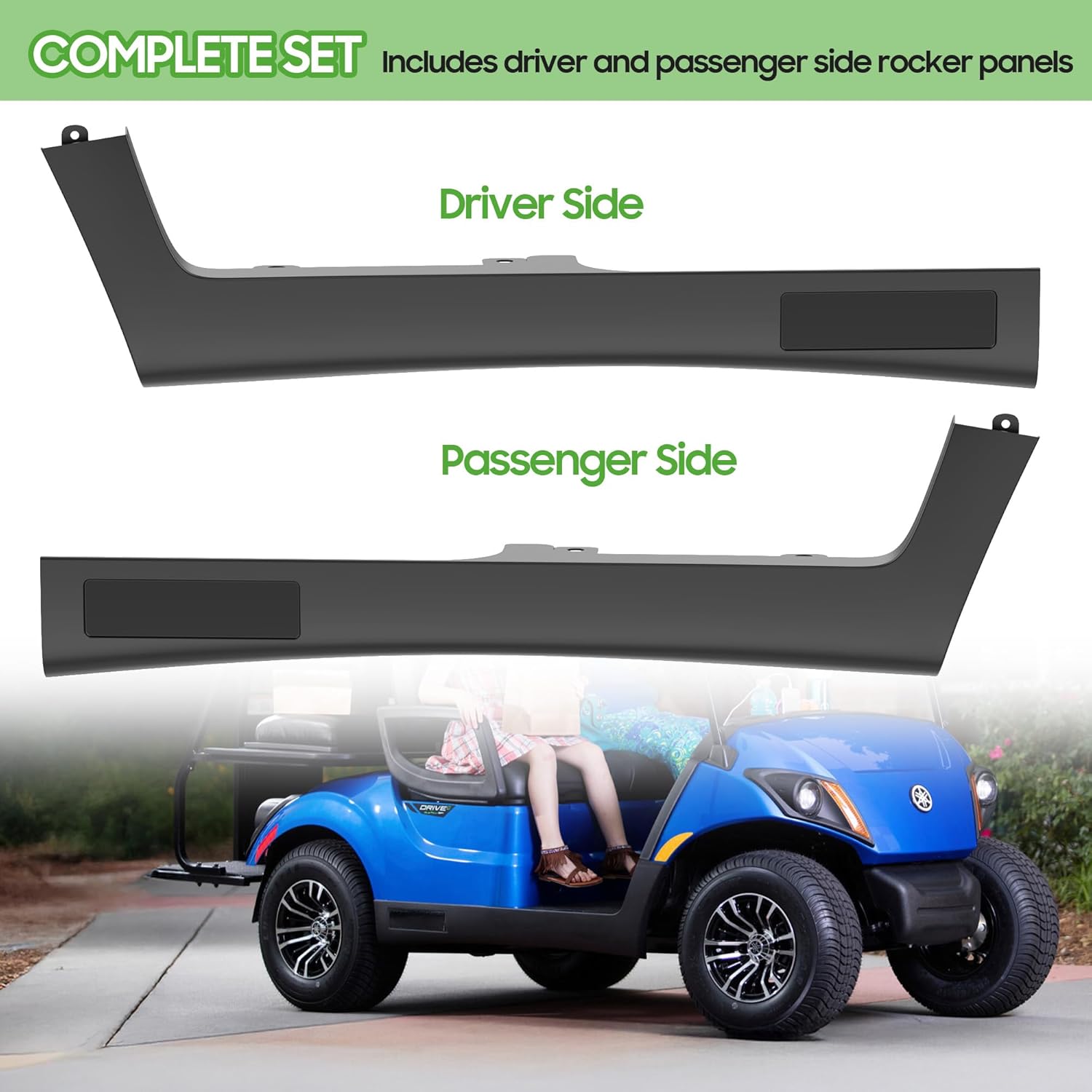 10L0L Golf Cart Rocker Panel Set for Yamaha Drive 2