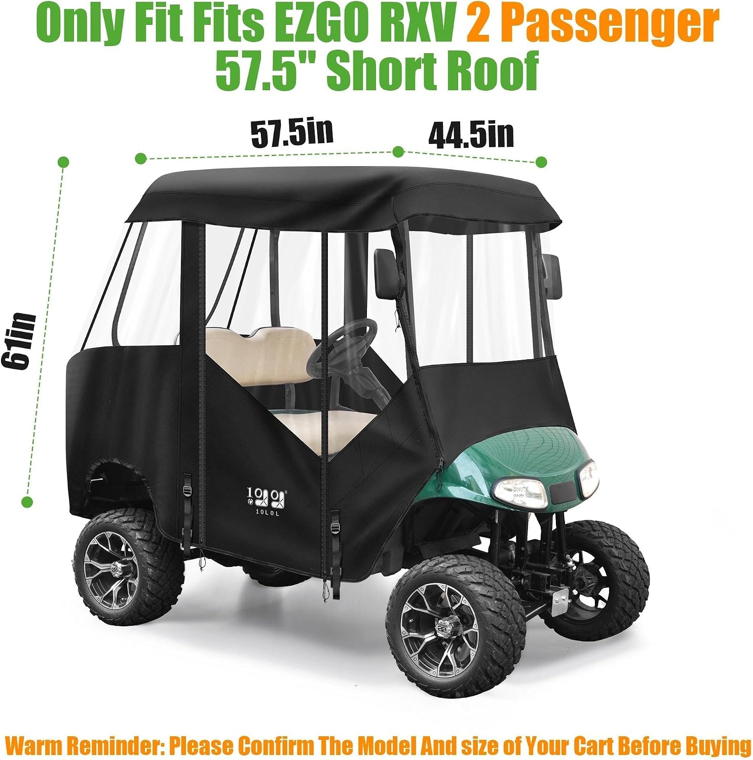 Only Fit Fits EZGO RXV 2 Passenger 57.5" Short Roof
