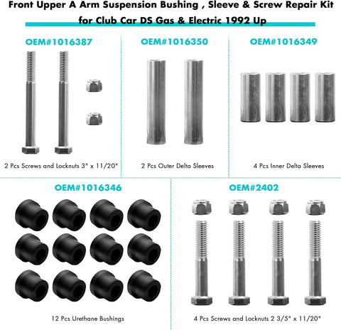 10L0L Golf Cart Front Upper A Arm Suspension Bushings