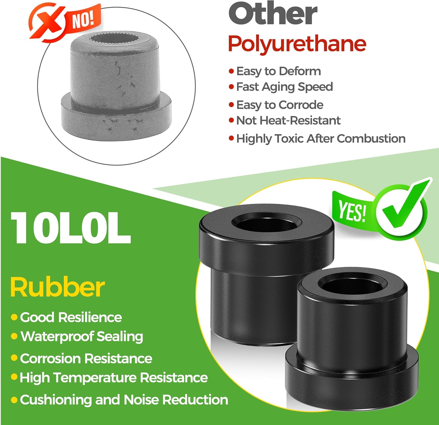 10L0L Golf Cart Rear & Front Spring, A Arm Bushing Kit