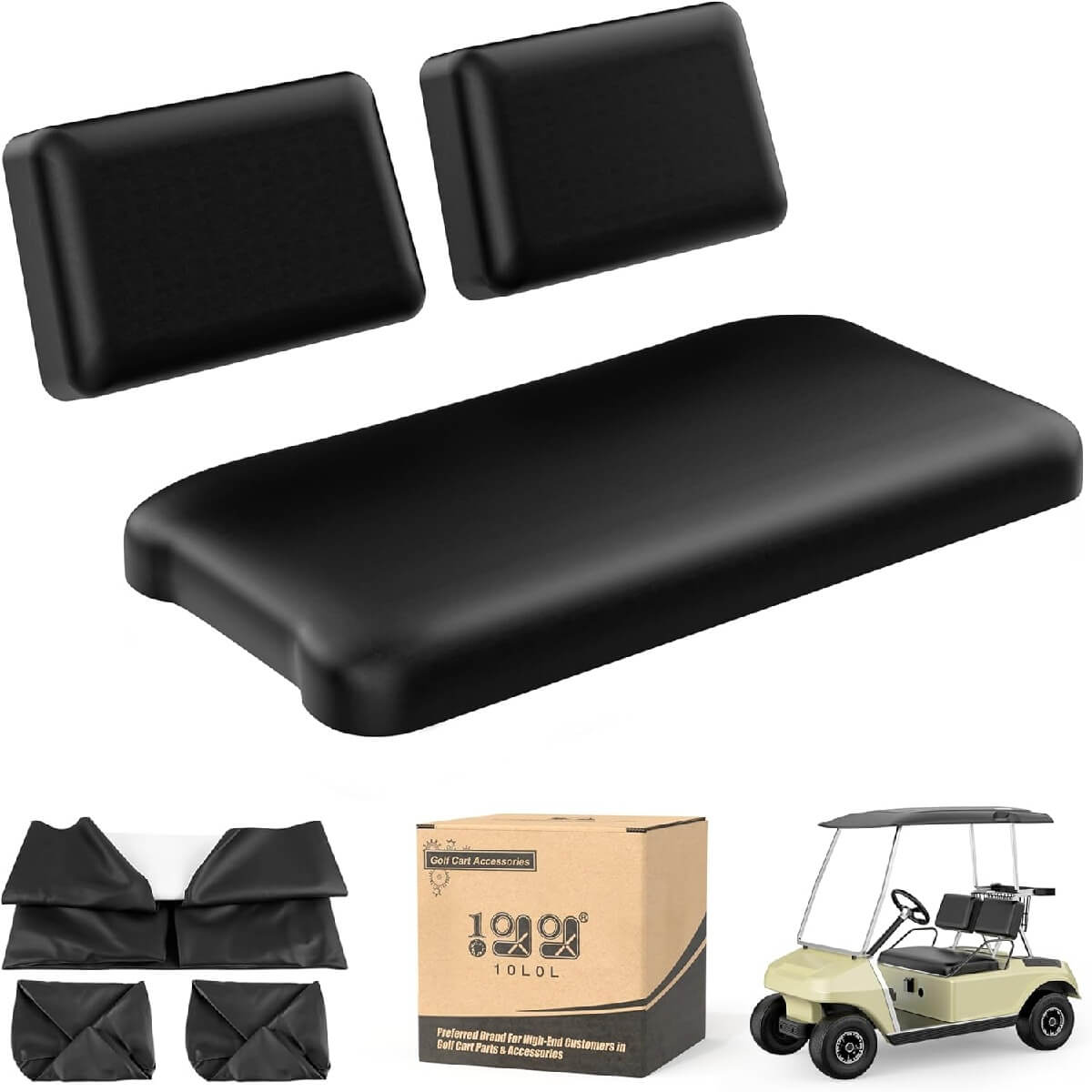 10L0L Golf Cart Staple-On Seat Covers