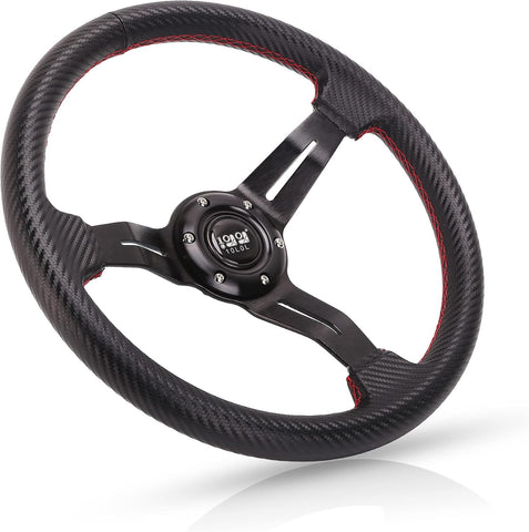 10L0L 14" Golf Cart Steering Wheel for Yamaha, EZGO & Club Car