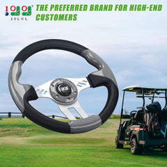 12.5 inch Wooden Golf Cart Steering Wheel