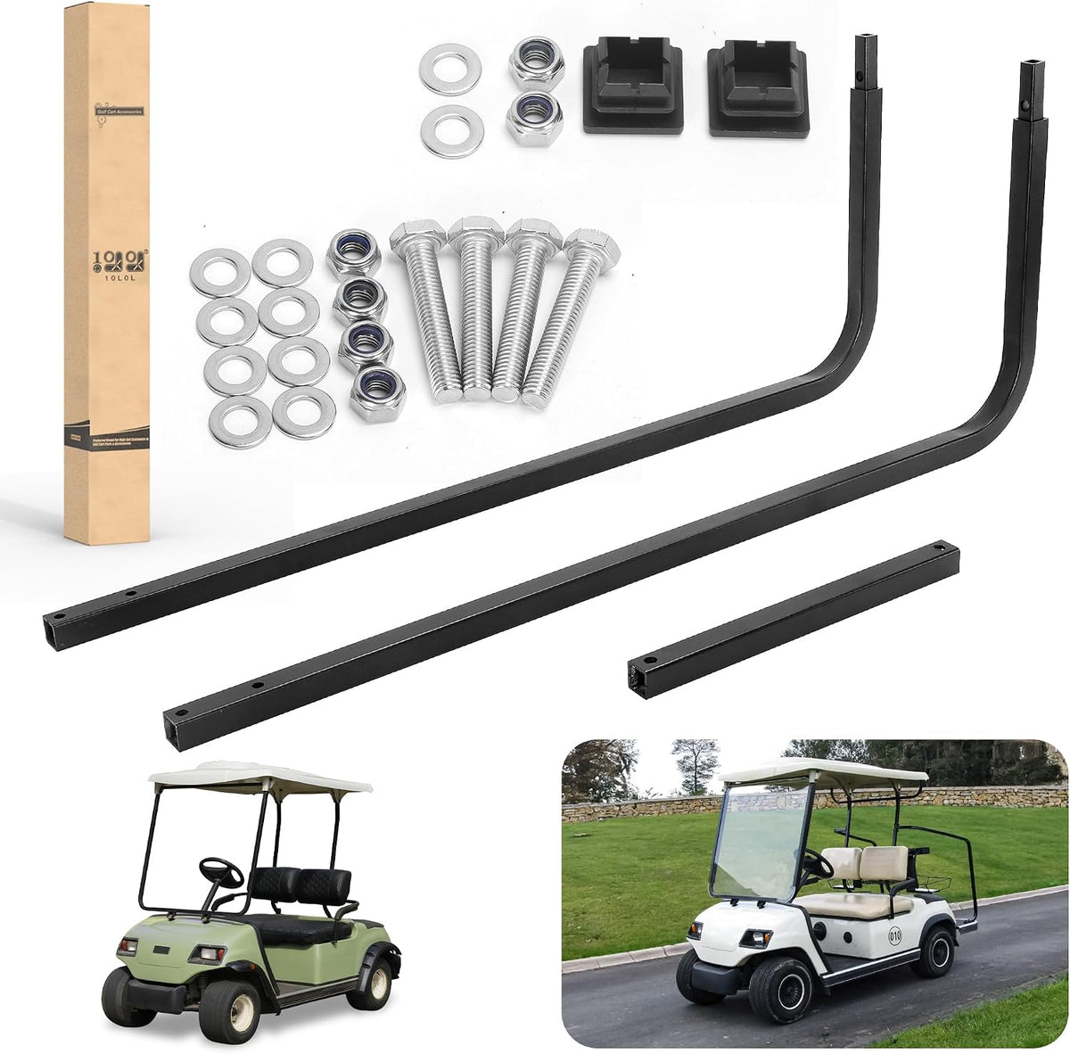 10L0L Golf Cart Front Roof Strut Brackets for Yamaha G22