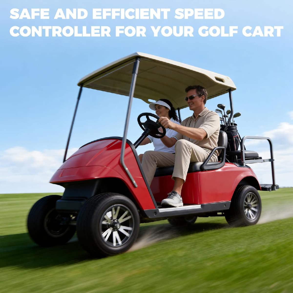 Safe and efficient golf cart speed controller