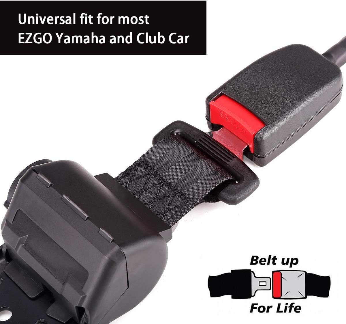 2-Point Retractable Seat Belts for Golf Carts