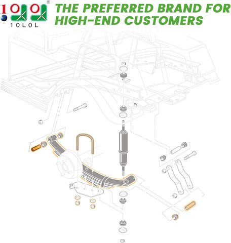 Golf Cart Rear Heavy Duty 4-Leaf Springs Kit