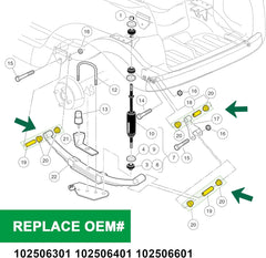 Rear Leaf Springs Shackles Bushing Kit
