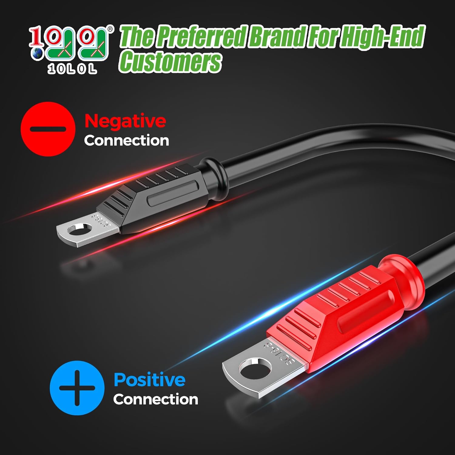 10L0L Golf Cart Battery Cables 4 Gauge for EZGO TXT