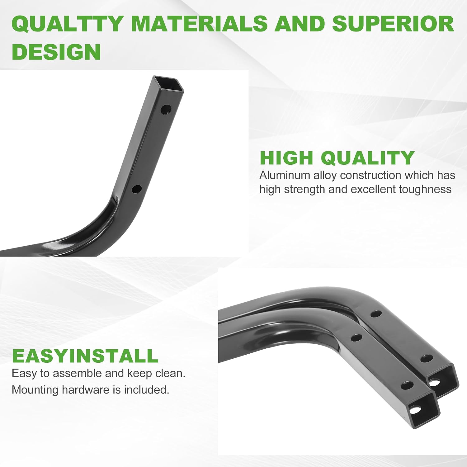  Constructed from high-quality iron alloy, these brackets offer a long-lasting performance with a powder coating that enhances weather resistance and prevents rust.