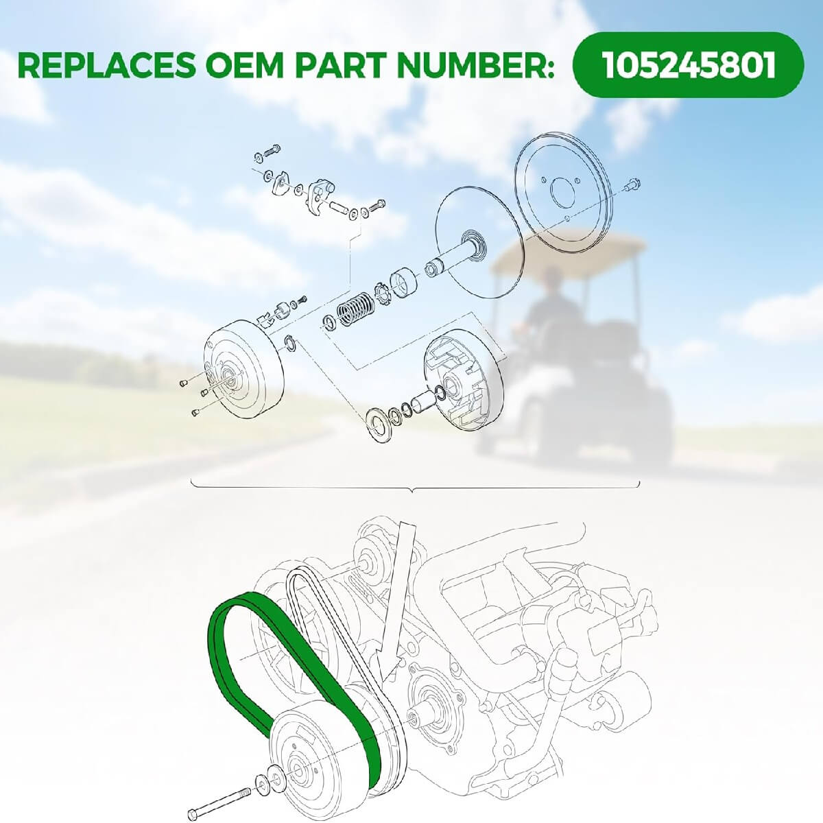 Club Car Precedent Drive Belt