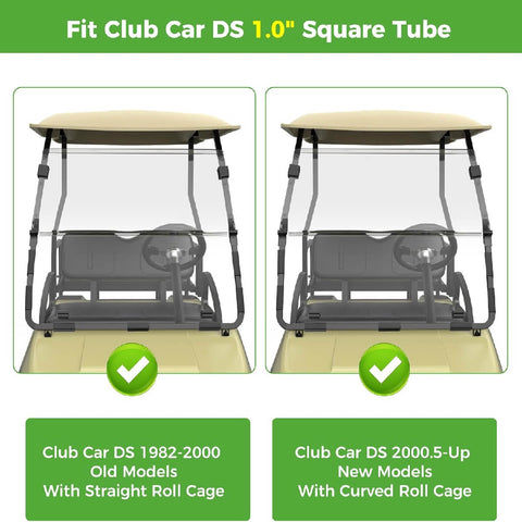 Fit Club Car DS 1.0" Square Tube