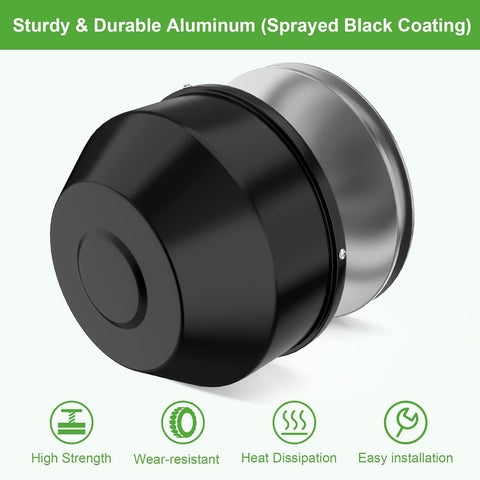 Sturdy & Durable Aluminum (Sprayed Black Coating)