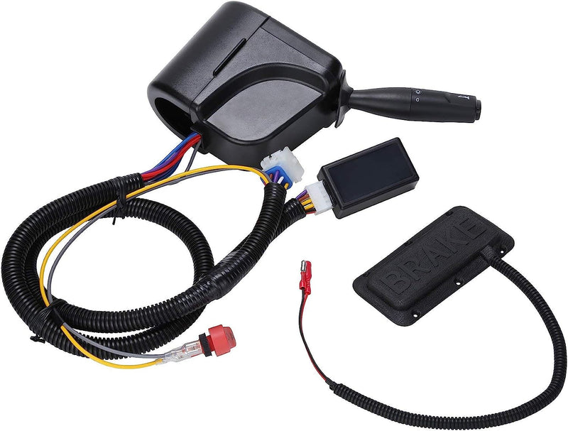 10L0L Golf Cart Turn Signal Kit with Horn Brake Pad Hazard Light Switch, fits LED Light kit with 9-pin Plug Wiring Harness(Input Voltage 12V)