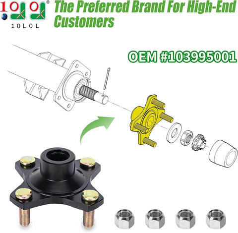 Club Car Golf Cart Rear Hub Assembly