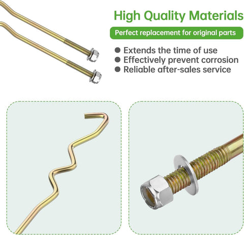Golf Cart Battery Hold Down Rods Kit for Club Car Precedent Electric