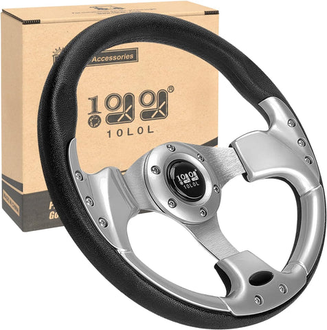 10L0L 12.5" Golf Cart Steering Wheel for Yamaha, EZGO & Club Car