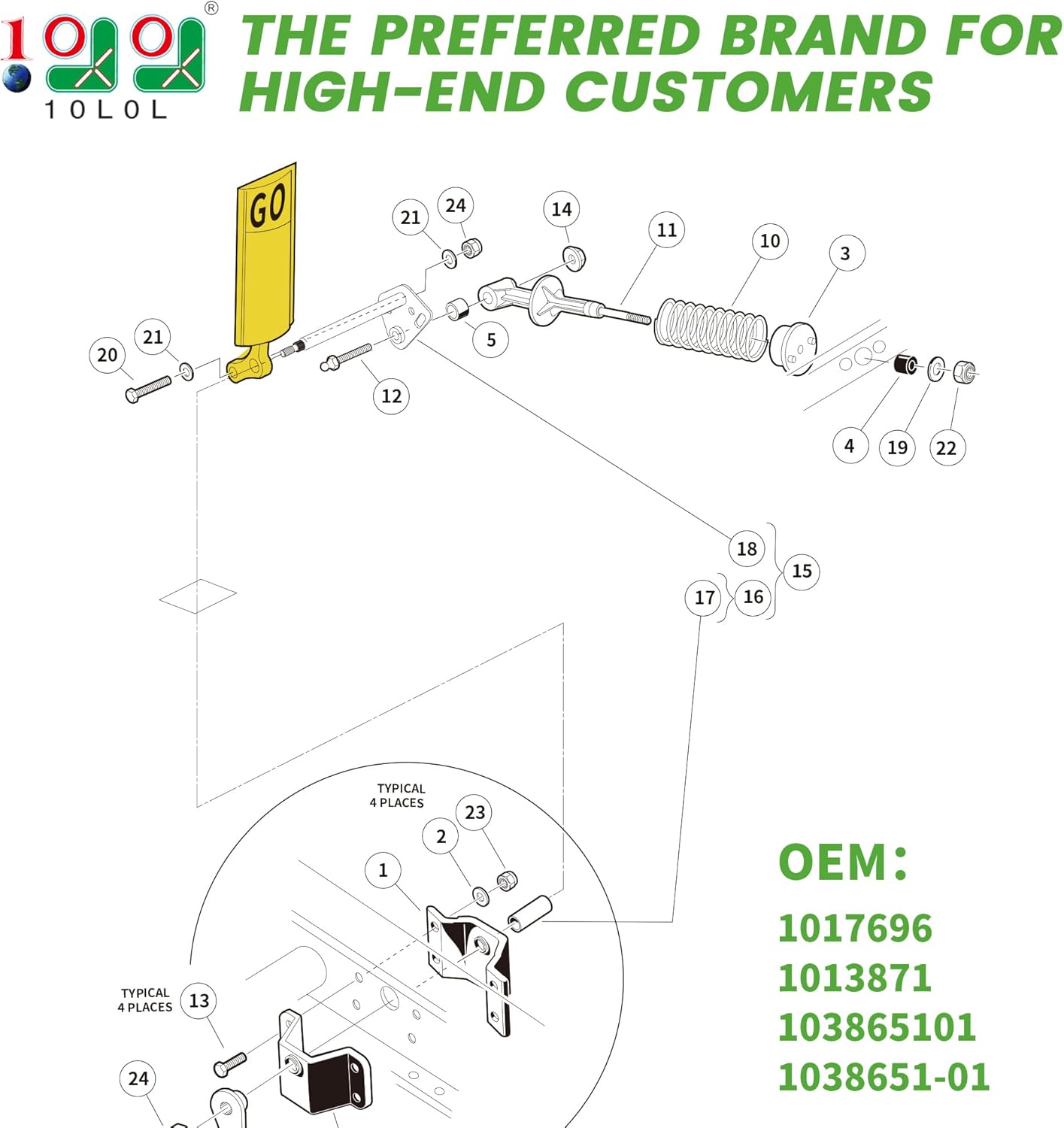 Golf Cart Accelerator Pedal Assembly for Club Car