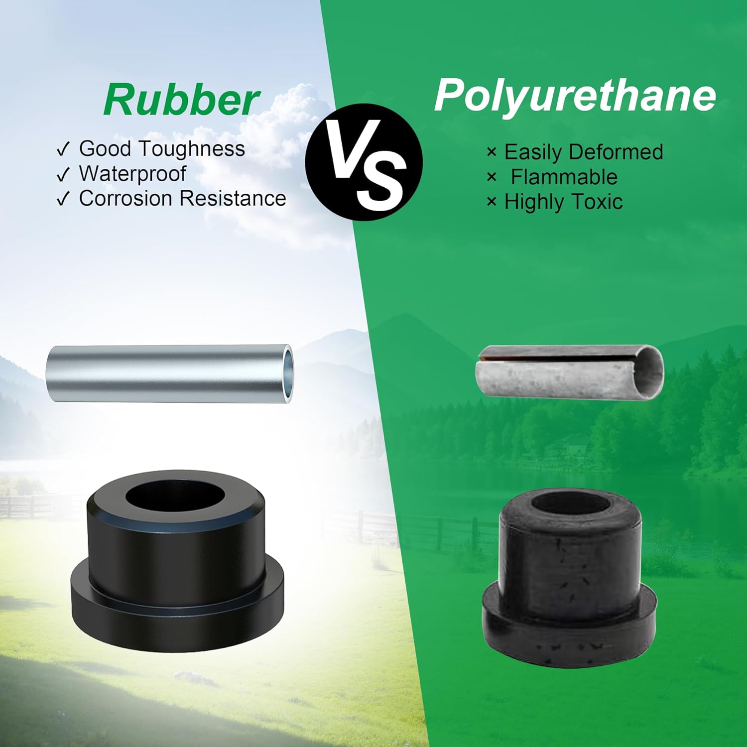 Golf Cart Rear Leaf Spring & Shackle Bushing Sleeve Kit