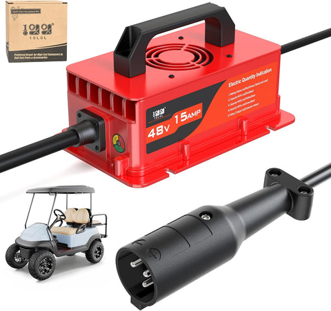 Red 48V Club Car Golf Cart Battery Charger