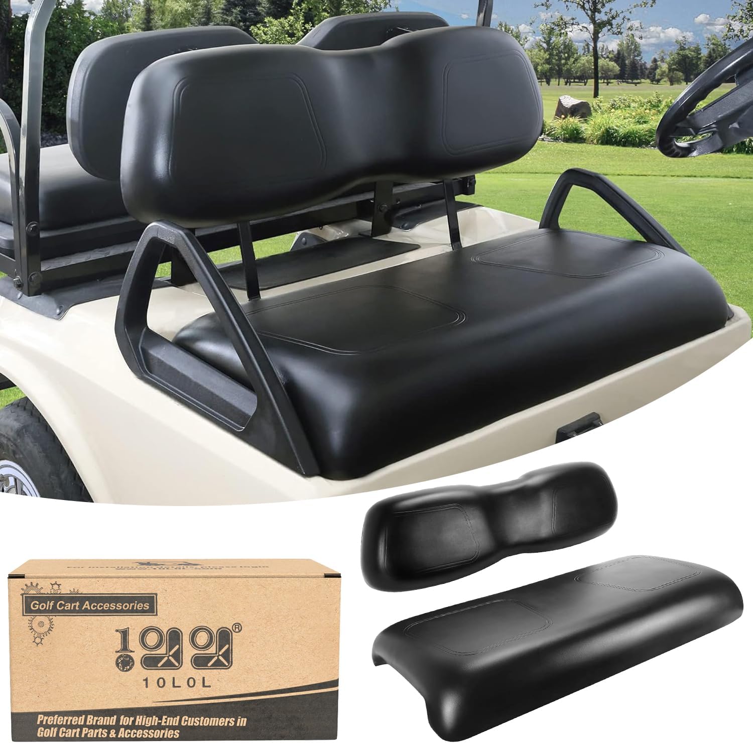 Black Club Car DS front seats