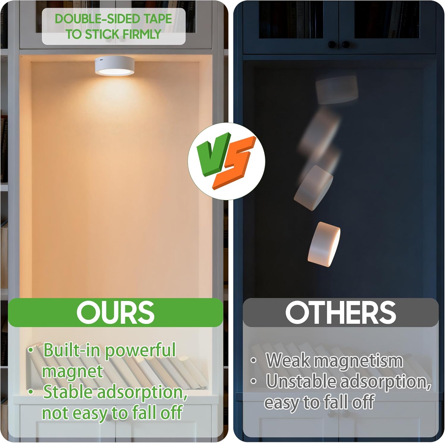 Strong magnet at the bottom