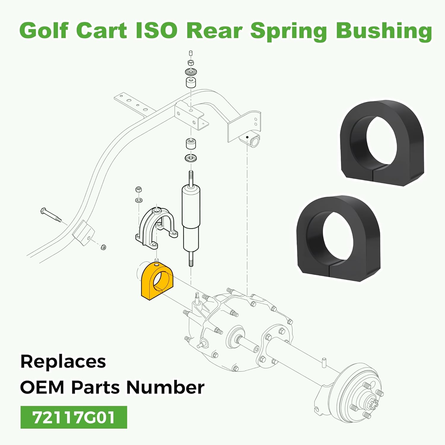 Golf Cart ISO Rear Spring Bushing