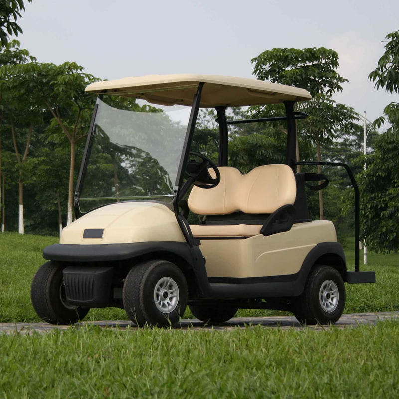 Golf cart seat cushion scene display