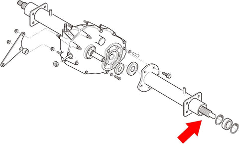 10L0L Rear Axle Shaft for EZGO TXT & Medalist Gas Golf Carts 1994-2009