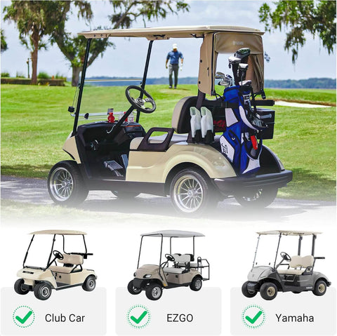 Suitable for most golf carts such as Yamaha, EZGO, Club Car, etc.