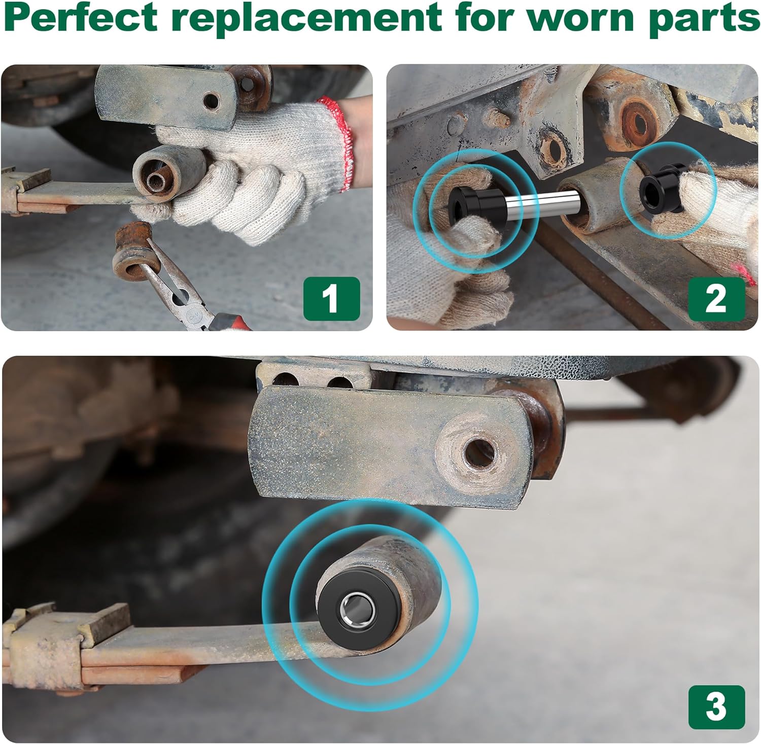 Golf Cart Rear Spring Bushing Kit for EZGO RXV 2008-up Electric and Gas