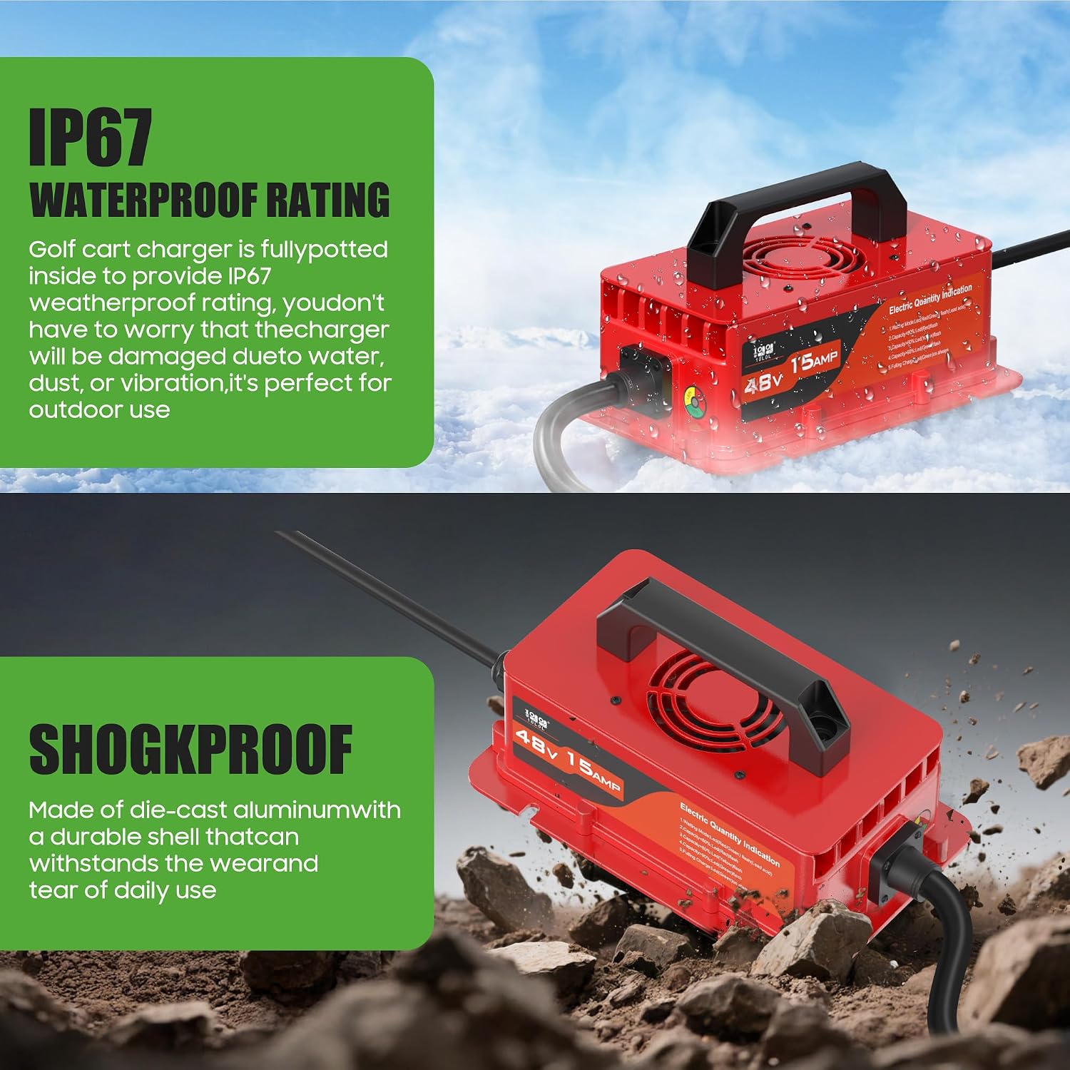 IP67 Waterproof & All-Weather Durability