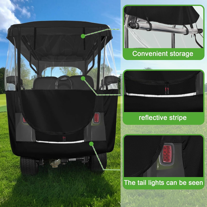 Golf Cart Enclosures for Club Car Precedent 4 Passenger & Extended Roof - 10L0L