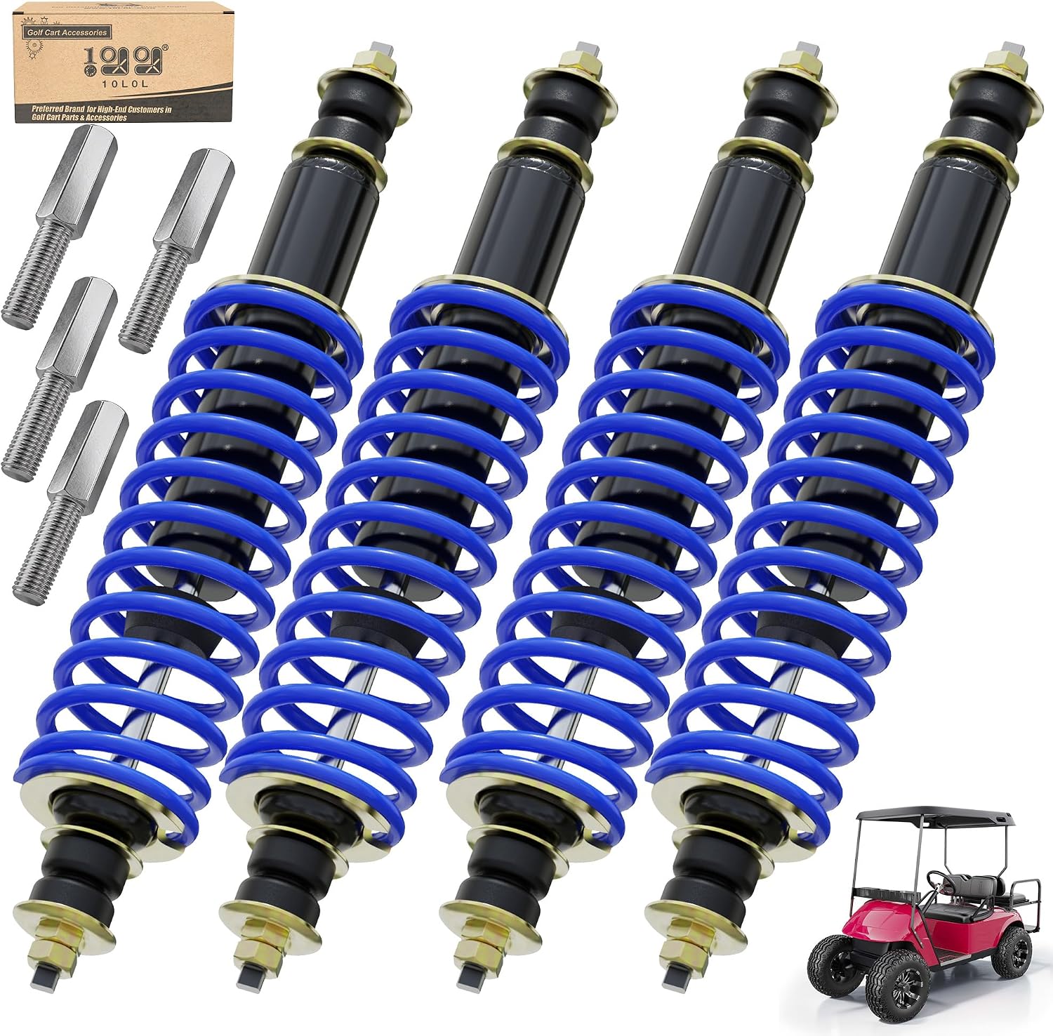 Blue Golf Cart Shock Absorber Set