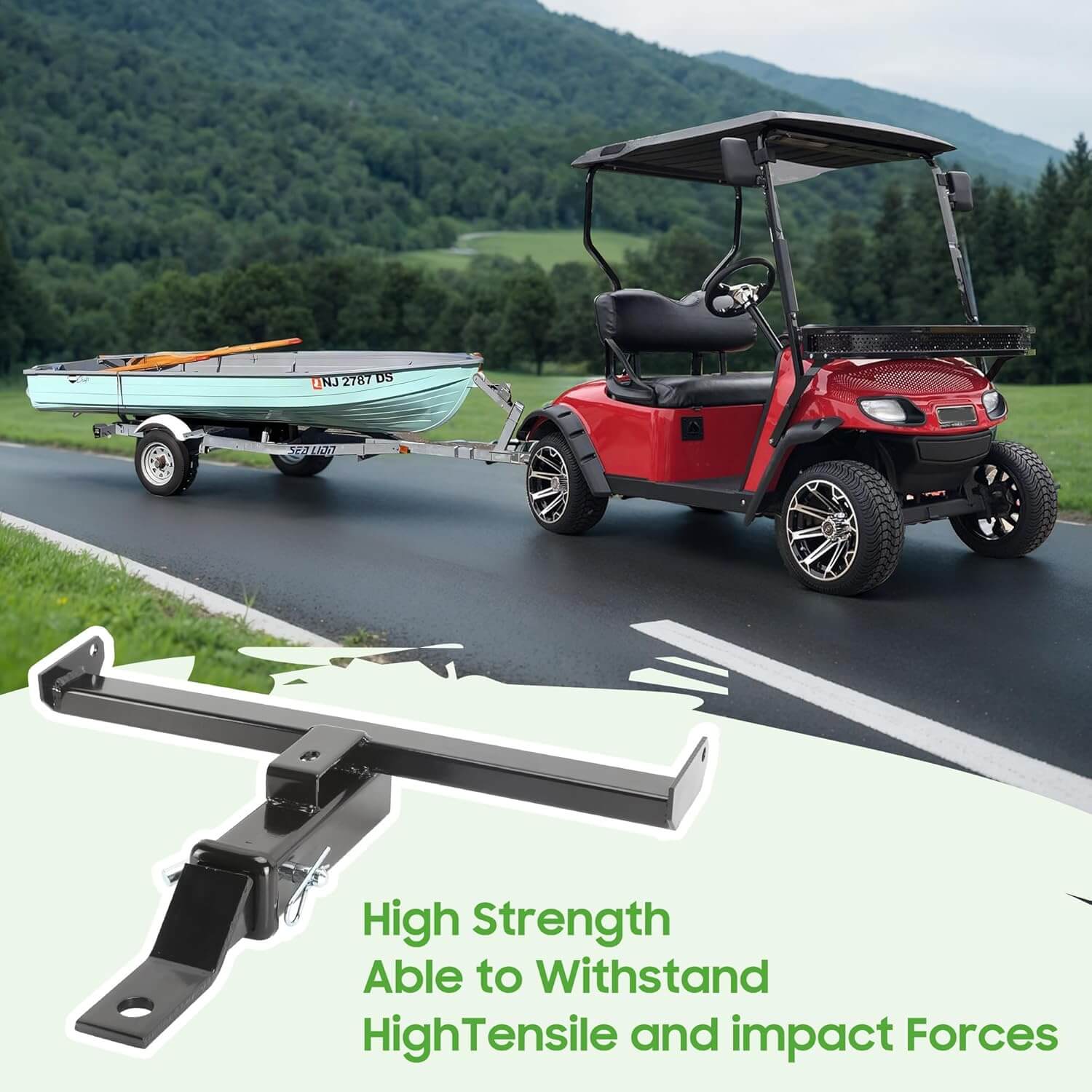 10L0L Golf Cart Bumper Trailer Hitch