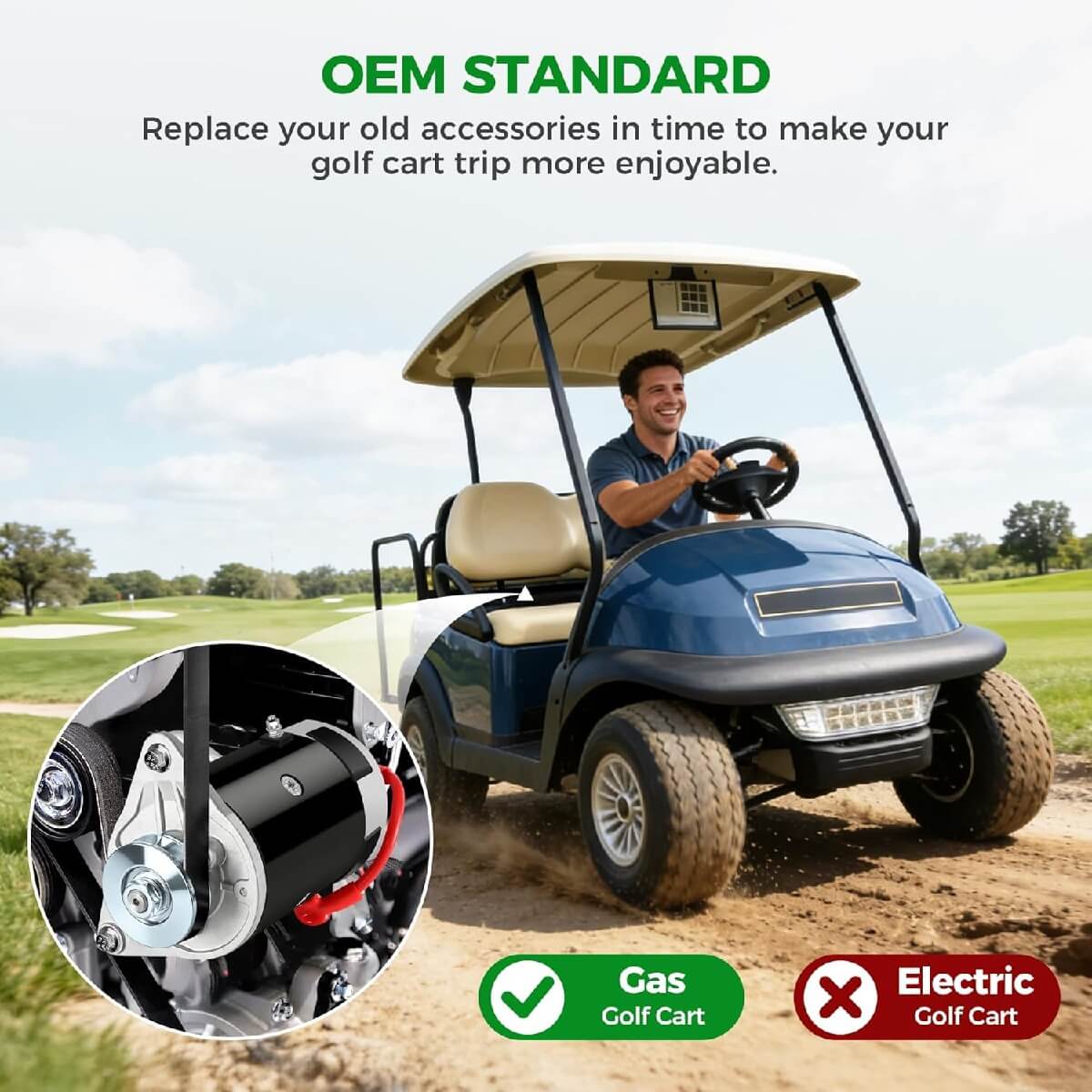 club car golf cart starter generator