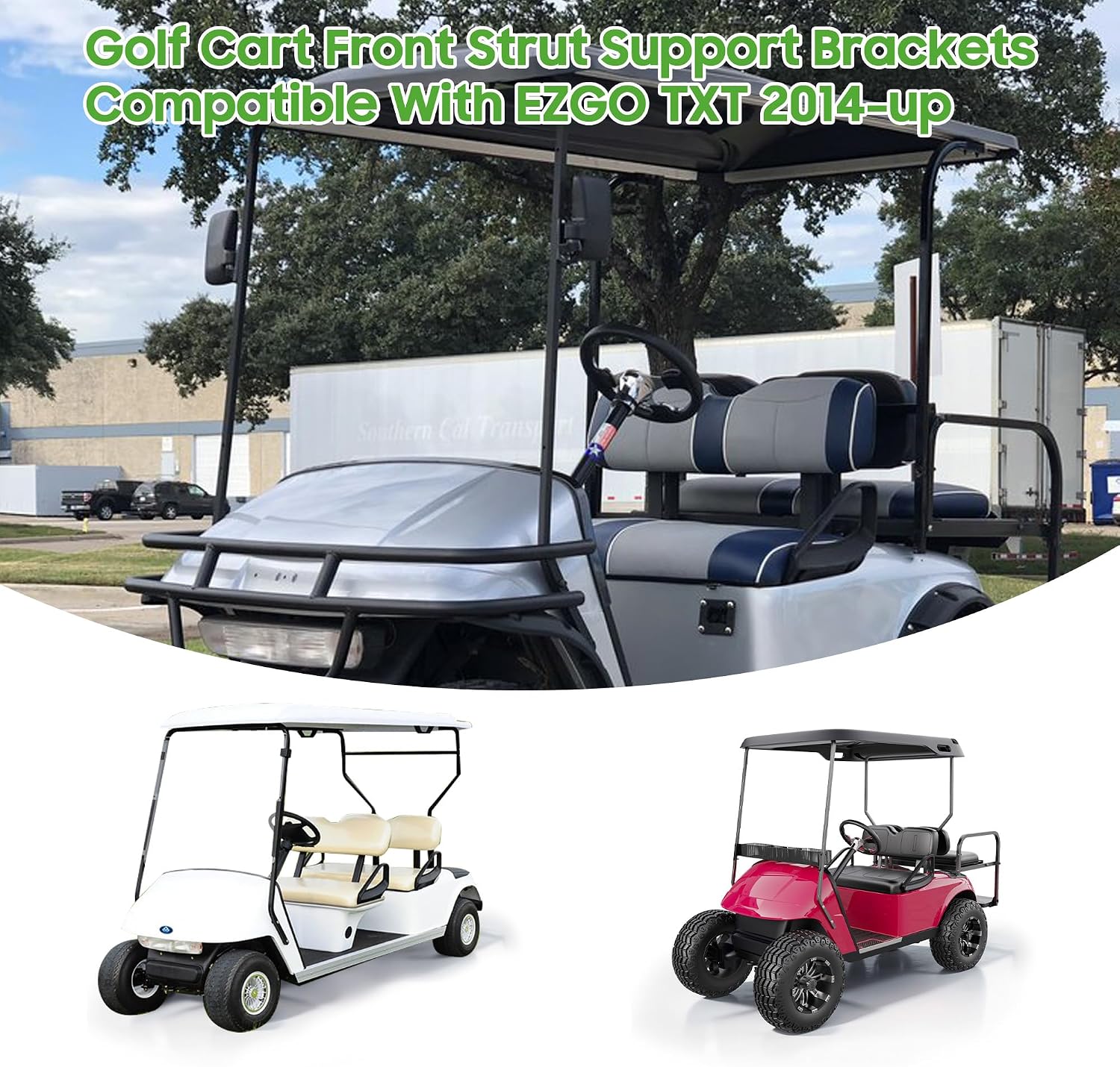 EZGO TXT Front Roof Support Brackets 2014-Up