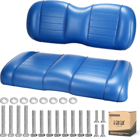 Blue Golf Cart Front Seat Cushion Set